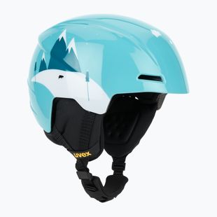 Kinder-Skihelm UVEX Viti Jr turquoise rabbit