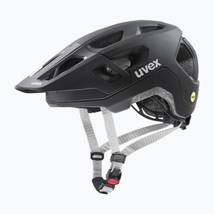 Kinder-Fahrradhelm UVEX React MIPS Jr black matte