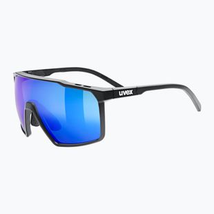 UVEX Mtn Perform S schwarz matt/verspiegelt blau Sonnenbrille