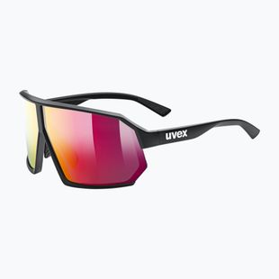 UVEX Sportstyle 237 schwarz matt/rot verspiegelte Sonnenbrille