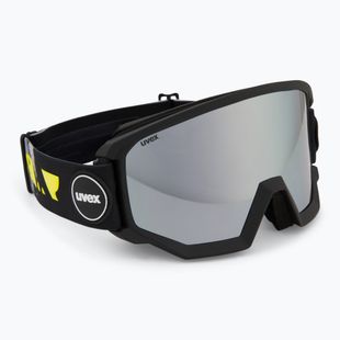 Skibrille UVEX Athletic CV black matt/mirror silver green