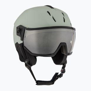 Skihelm UVEX Instinct Visor oxid green matt/mirror silver/smoke