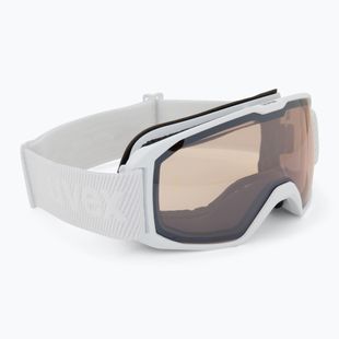 Skibrille UVEX Xcitd V white matt/mirror silver clear