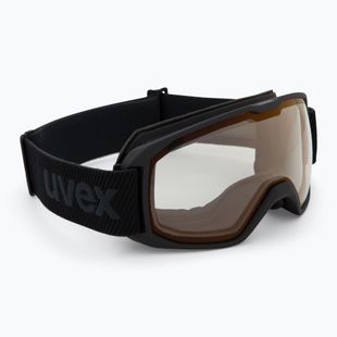 Skibrille UVEX Xcitd V black matt/mirror red clear