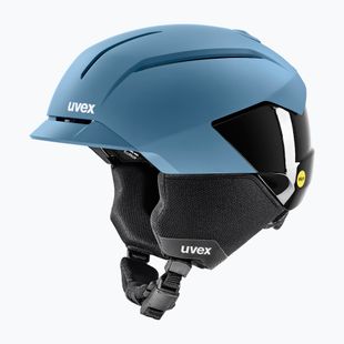 Skihelm UVEX Levitate MIPS stone blue/black matt