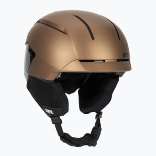 Skihelm UVEX Levitate MIPS brown/black matt