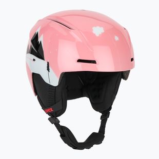 Skihelm Kinder UVEX Viti Set + gogle Speedy Pro pink penguin/lasergold lite