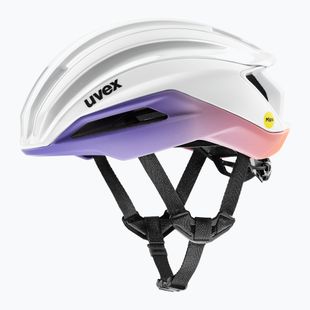 UVEX Surge Aero MIPS Fahrradhelm weiß/lila apricot matt