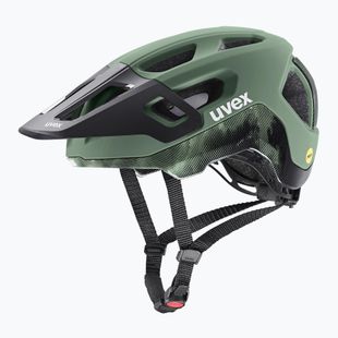 UVEX React MIPS Fahrradhelm moosgrün/schwarz matt
