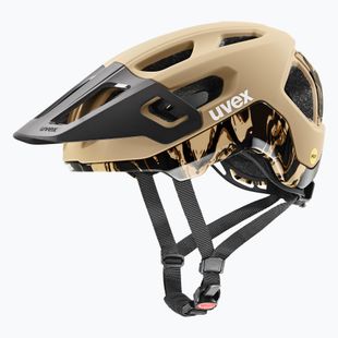 UVEX React MIPS Fahrradhelm desert/schwarz matt