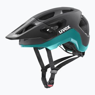 UVEX Fahrradhelm React schwarz/teal matt