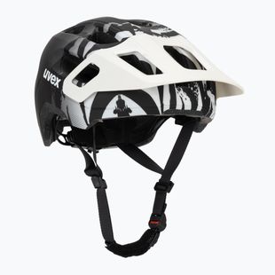 Kinder-Fahrradhelm UVEX React Jr white/black matt