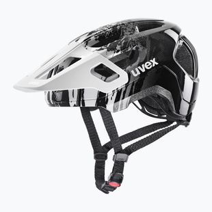 Kinder-Fahrradhelm UVEX React Jr white/black matt