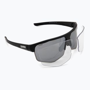 UVEX Axos Set schwarz matt/verspiegelt silber/klar Sonnenbrille