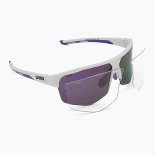 UVEX Axos Set weiß matt/verspiegelt lila/klar Sonnenbrille