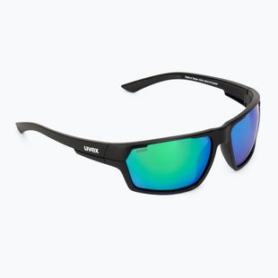 UVEX Sportstyle 233 P schwarz matt / spiegelgrün Sonnenbrille