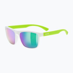 Kinder-Sonnenbrille UVEX Rookie Jr white lime m./mirror green
