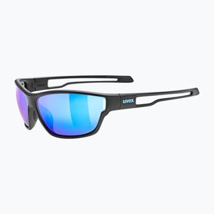 UVEX Sportstyle 806 schwarz matt/verspiegelt blau Sonnenbrille