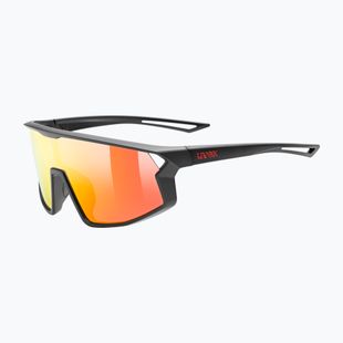 UVEX Kindersonnenbrille Skyryse Jr schwarz matt/rot verspiegelt