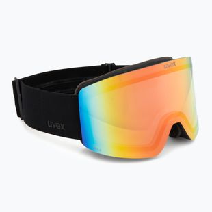 Skibrille UVEX Provoqe V black matt/vario rainbow mirror