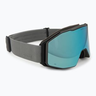 Skibrille UVEX Gravity FM rhino matt/mirror ice/green/clear