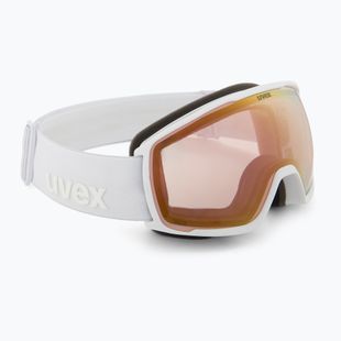 Skibrille UVEX Victorious S V white matt/vario rose mirror