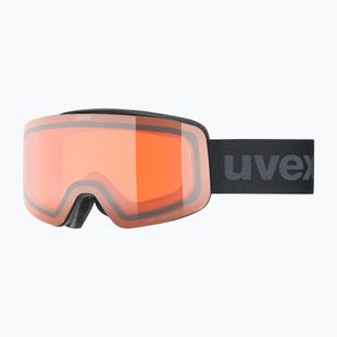 Kinder-Skibrille UVEX Pwdr LG Jr black matt/orange/clear