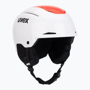 Skihelm UVEX Resolution SL white/electric red