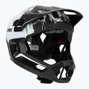 Kinder-Fahrradhelm UVEX React Fullface Jr black/white matt