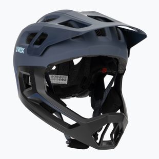 Kinder-Fahrradhelm UVEX React Fullface Jr dusk blue matt