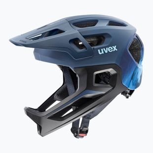 Kinder-Fahrradhelm UVEX React Fullface Jr dusk blue matt