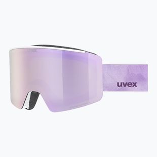 Skibrille UVEX Ignite FM S3 white matt/mirror rose