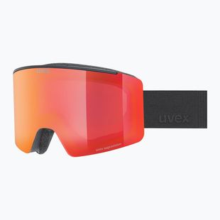 Skibrille UVEX Ignite FM S3 black matt/mirror red