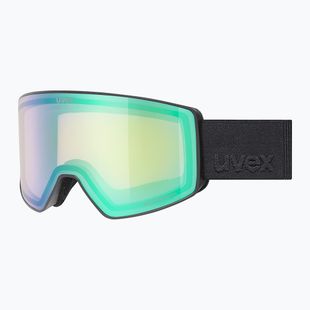 Skibrille UVEX Scenic FM S2 black matt/mirror green