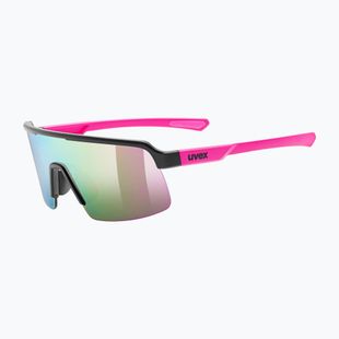 Kinder-Sonnenbrille UVEX Dyrt Jr black pink mat/mirror pink