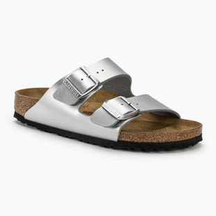 Slides Schlappen Damen BIRKENSTOCK Arizona BF Narrow silver
