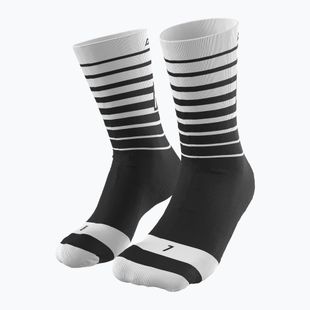 Fahrradsocken DYNAFIT Live To Ride schwarz-weiß 8-71746