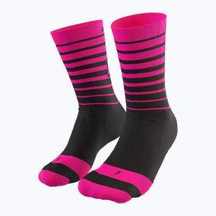 Fahrradsocken DYNAFIT Live To Ride schwarz-rosa 8-71746