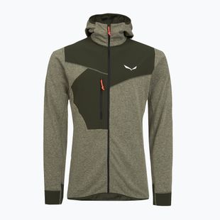 Herren-Trekking-Sweatshirt Salewa Puez 2 Dry Hood FZ dunkeloliv melange