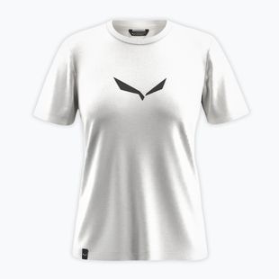 Damen-T-Shirt Salewa Solid Dry white new logo