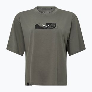 Damen Salewa Eagle Hybrid Lose verblasst grünes T-Shirt