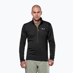 Herren-Trekkingsweatshirt Salewa Puez Cammio Polarlite Half Zip Black Out