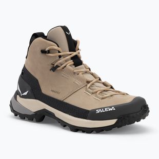 Salewa Damen-Trekkingstiefel Puez Leather Mid Ptx quicksand / onyx