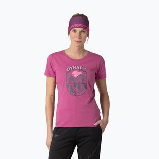 Damen-T-Shirt DYNAFIT Graphic Co magenta/horizon