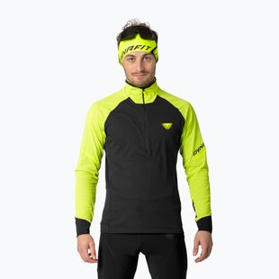 Herren-Laufpullover DYNAFIT Alpine 1/2 Zip Tee ultra yellow/0910