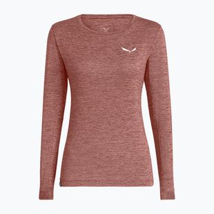 Damen-Trekking-Longsleeve Salewa Puez Melange Dry desert pink melange