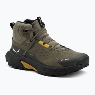 Herren-Trekkingschuhe Salewa Pedroc 2 Leather Mid PTX faded green/dark olive