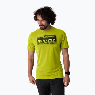Herren Trekking T-Shirt DYNAFIT Transalper Graphic golden lime/5a30