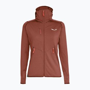 Damen-Trekkingpullover Salewa Agner Hybrid PL/DST FZ Hoody etruscan red melange