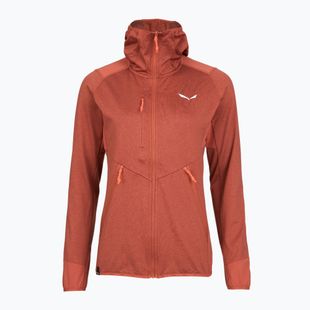 Damen-Trekkingpullover Salewa Agner Hybrid PL/DST FZ Hoody etruscan red melange